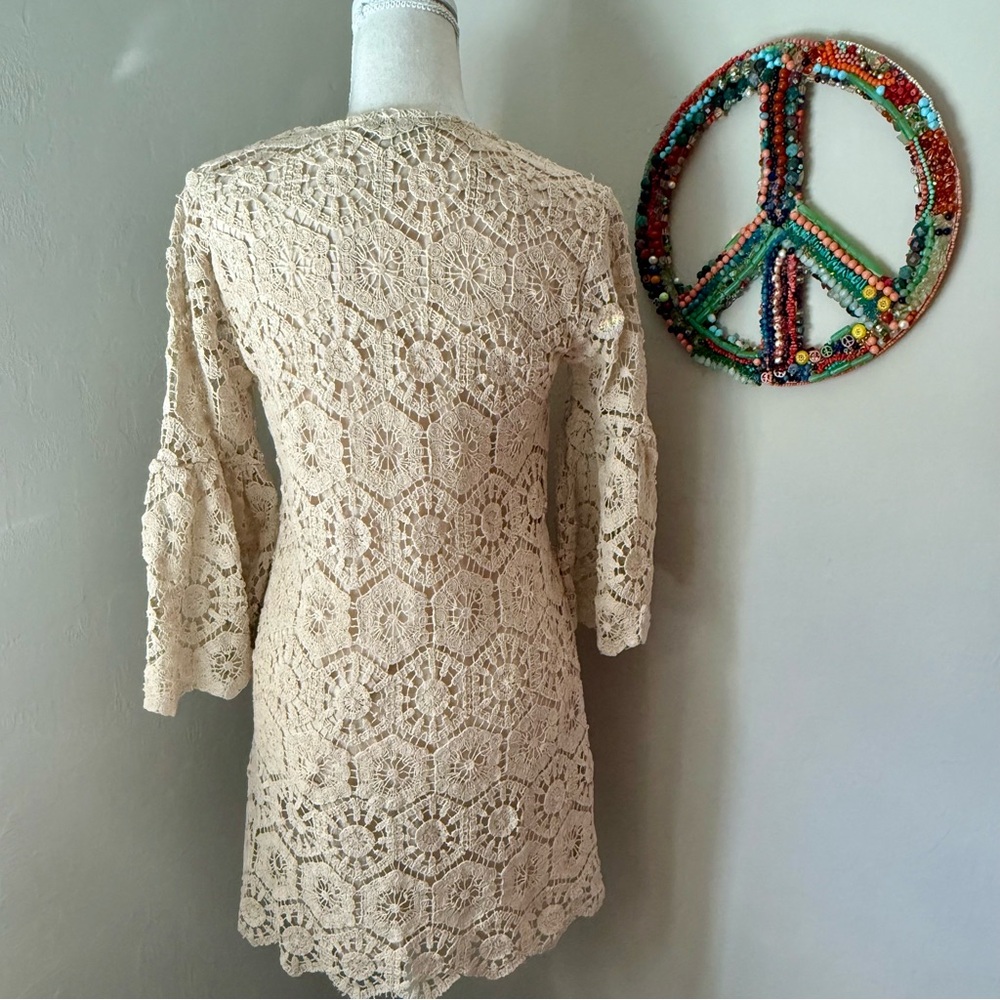 Karen Kane Cream Crochet Lace Dress - Picture 4 of 5